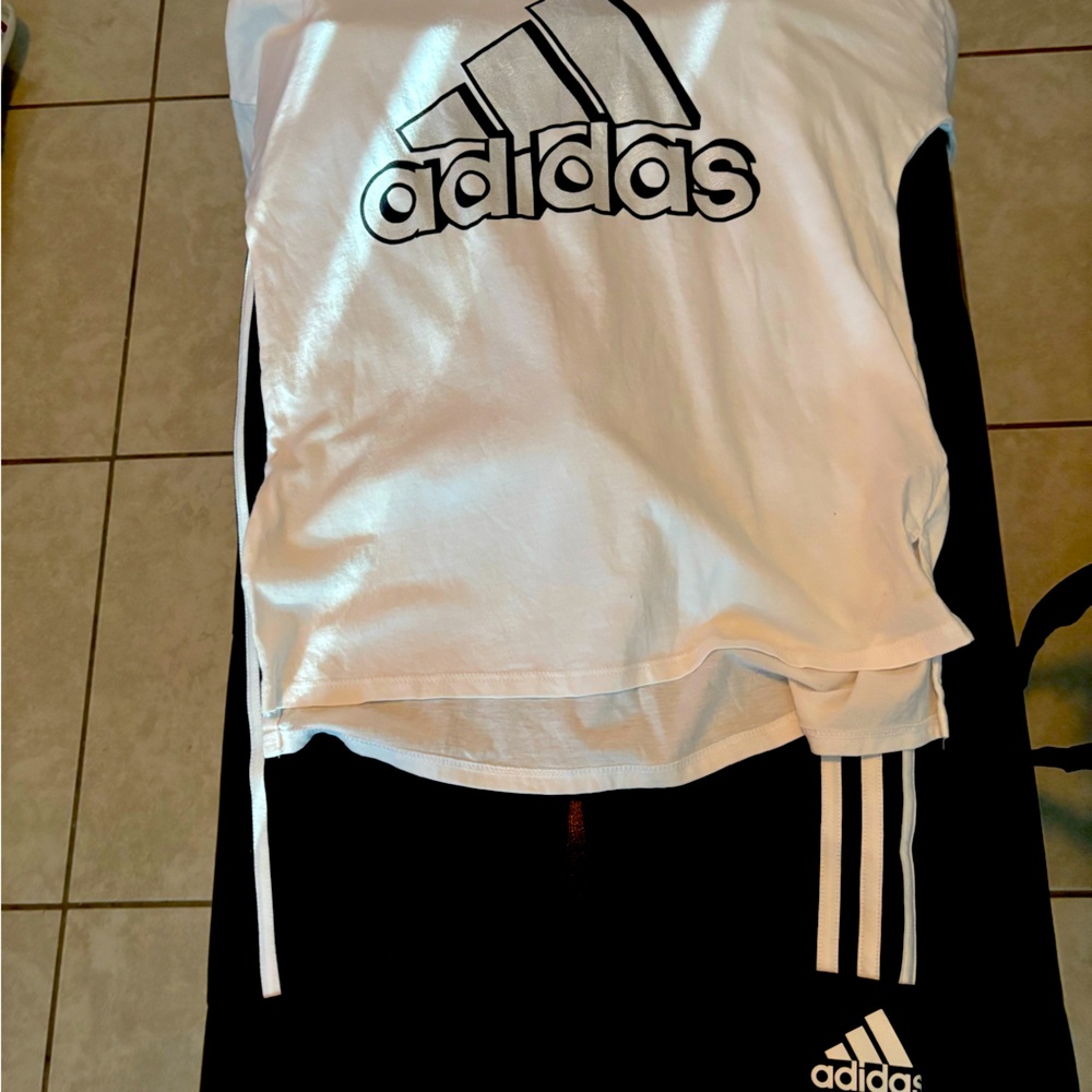 Adidas Black and White Logo Sportswear